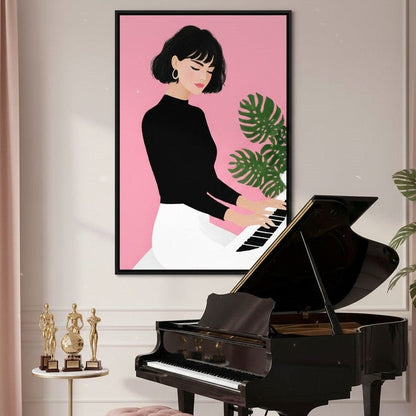 Melody on Rose Studio Keys Canvas Wall Art