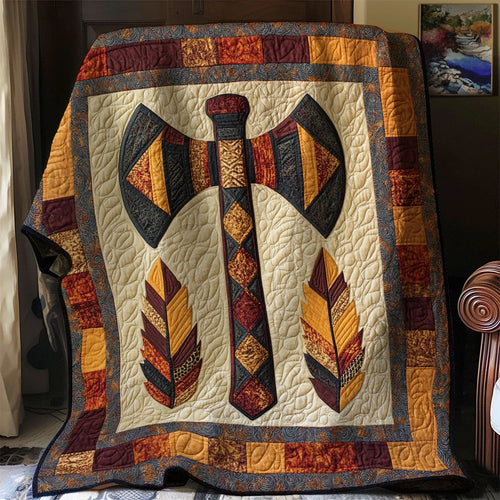 Native Axe Quilt Blanket