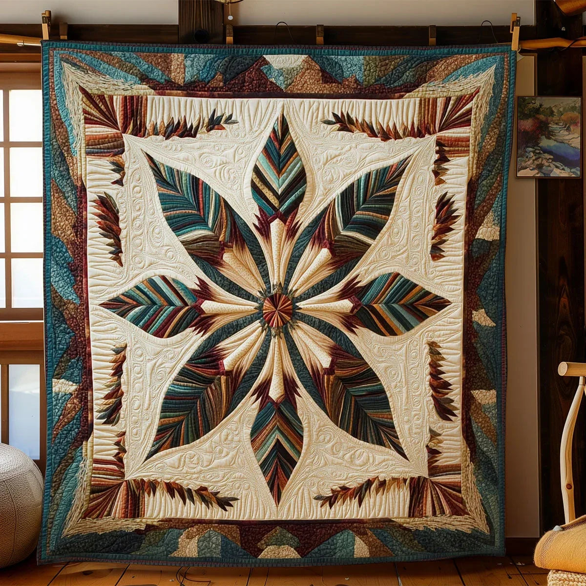 Native Bloom Quilt Blanket