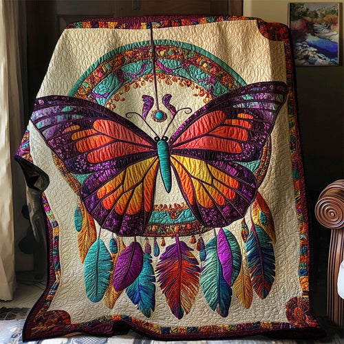Native Dreamcatcher Butterfly Quilt Blanket