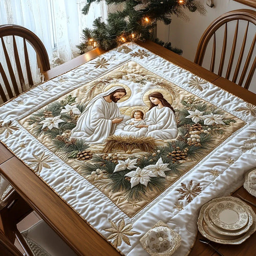 Nativity Glow Quilted Table Topper