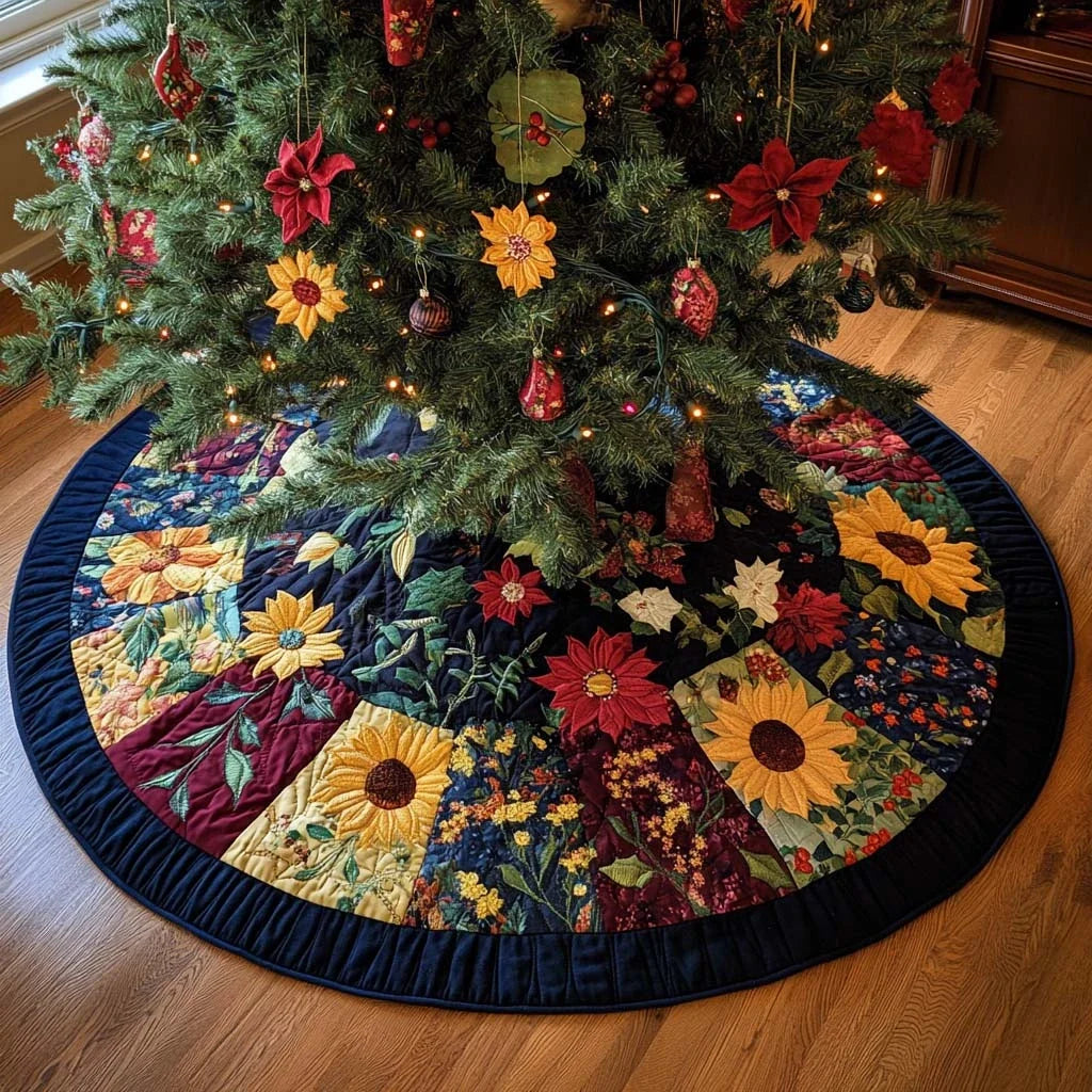 Natural Path Christmas Quilted Tree Skirt