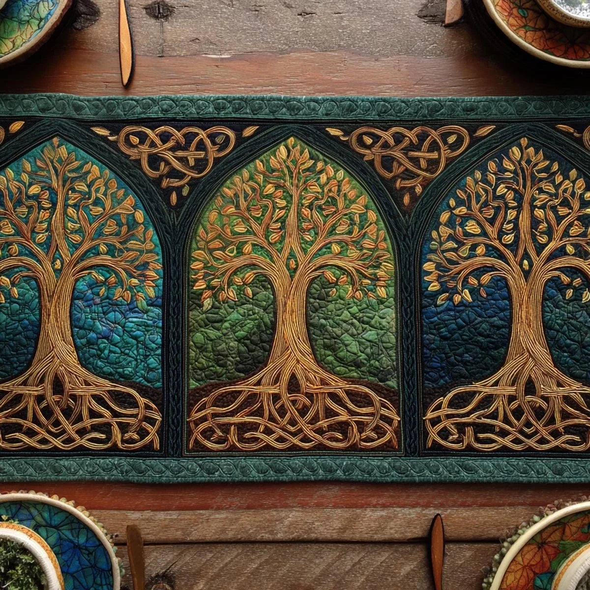 Nature Balance Quilted Table Runner