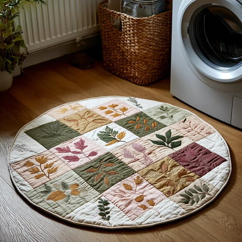 Nature Patch Quilted Round Mat