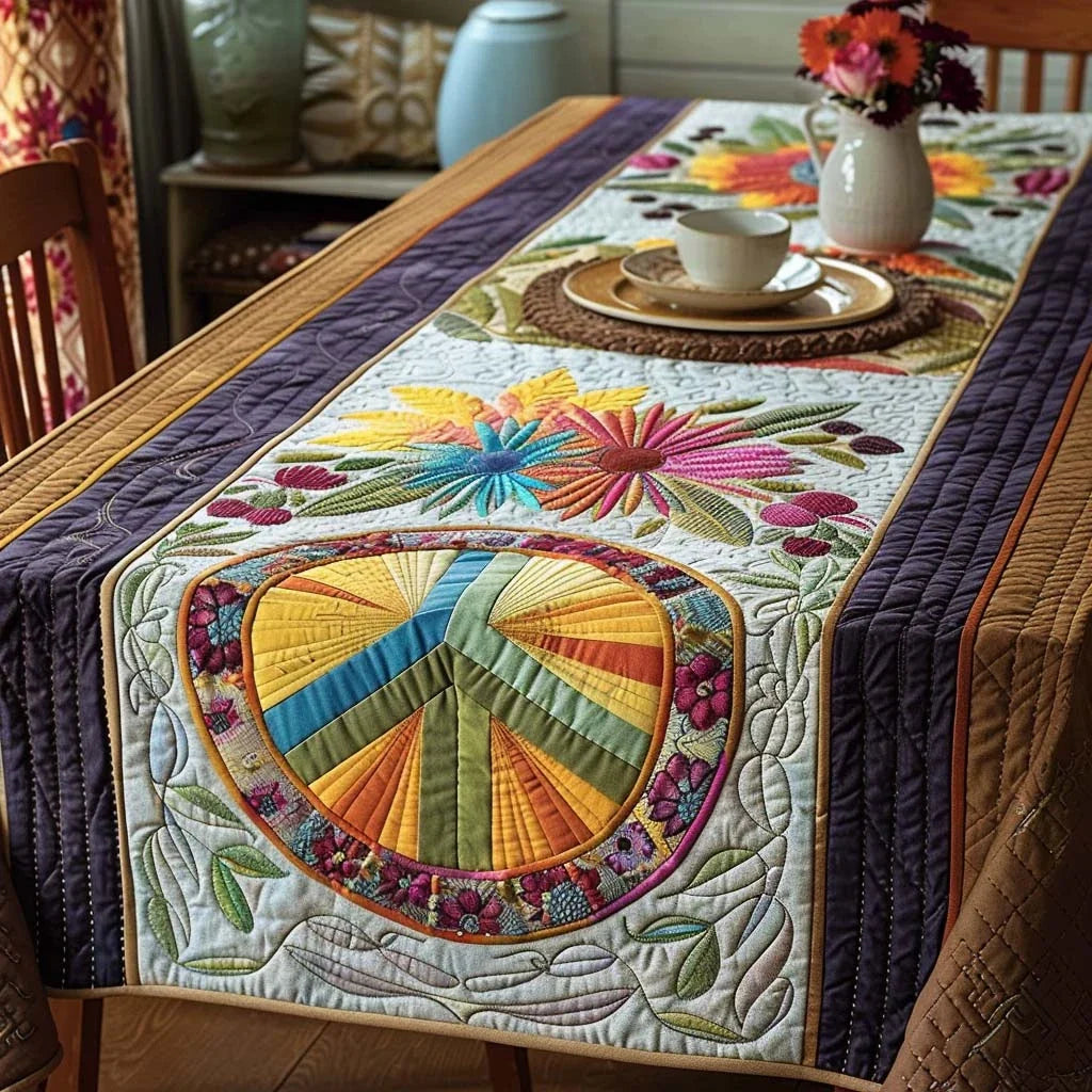 Nature Peace Quilted Table Runner
