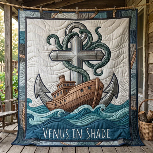 Nautical Leviathan Faith Quilt Blanket