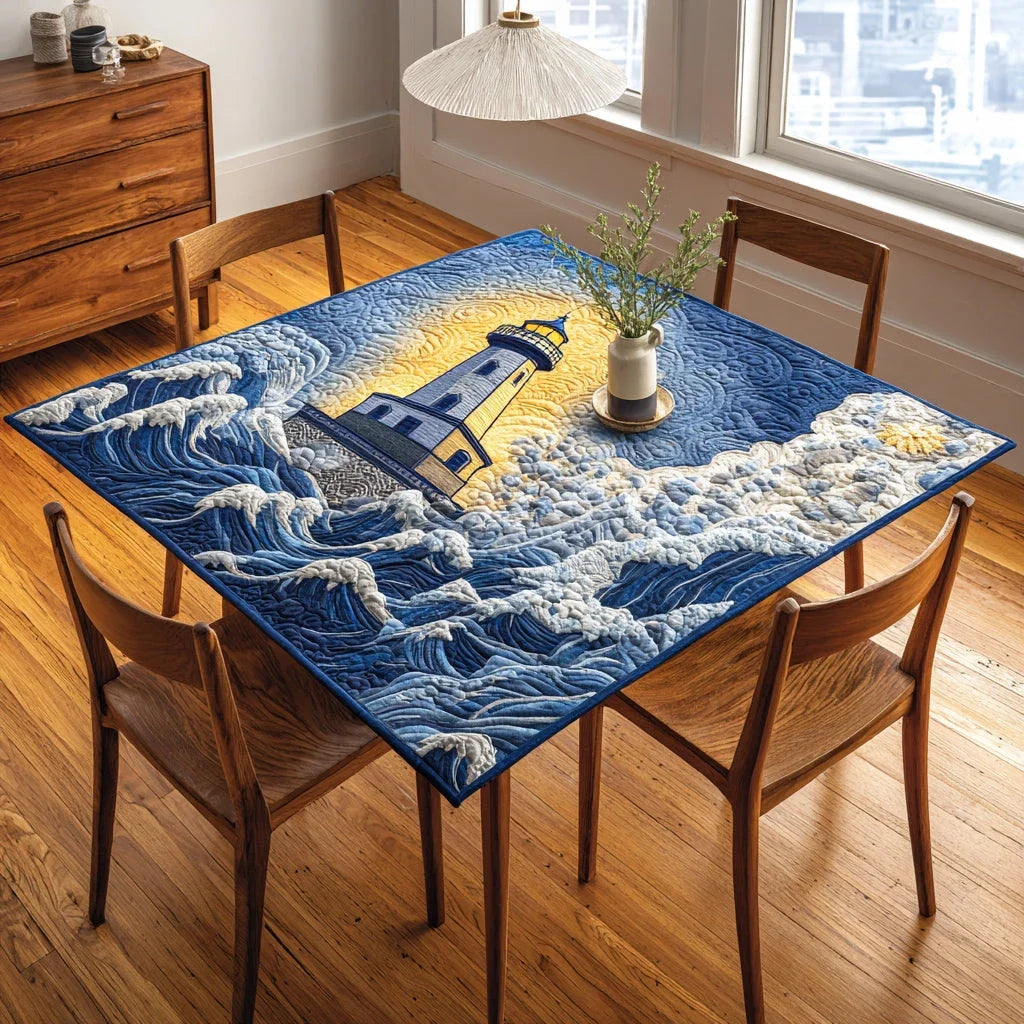 Nautical Lighthouse Quilted Table Topper
