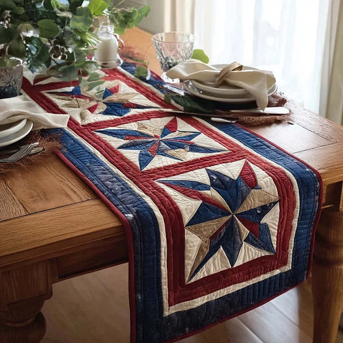 Nautical Star Quilted Table Runner
