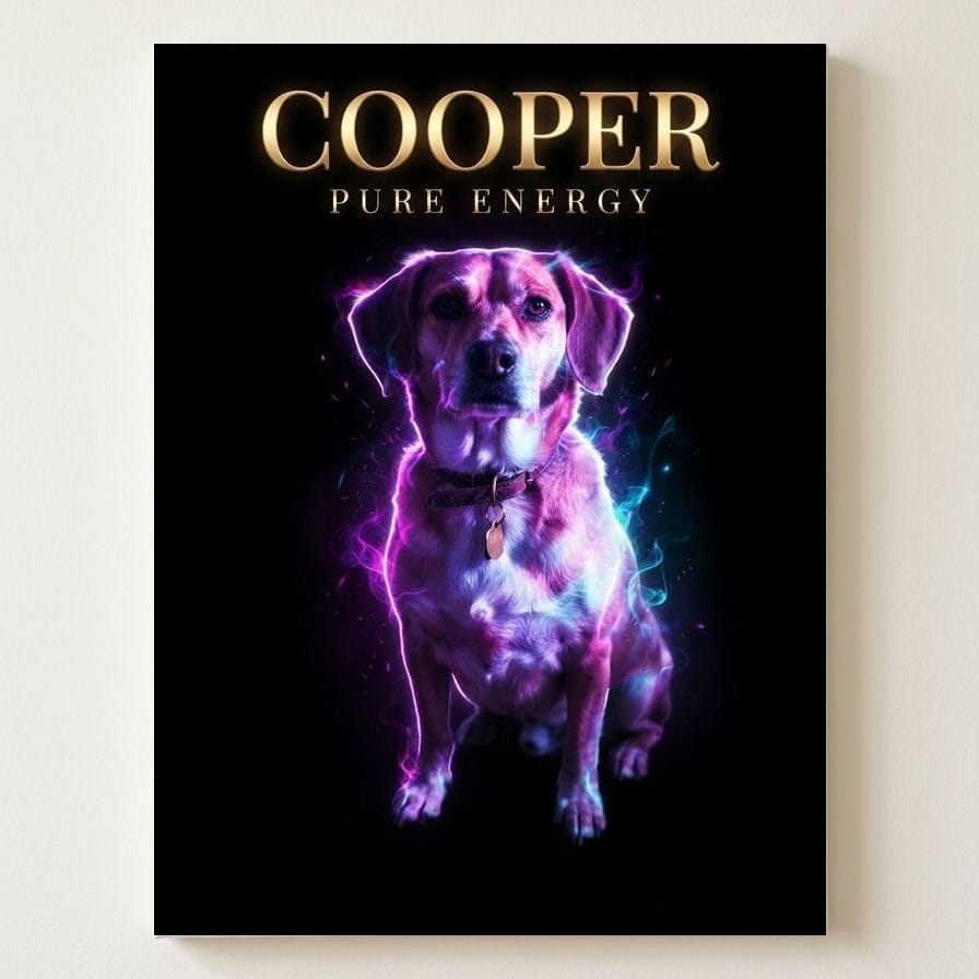 The Neon Pet Canvas Wall Art