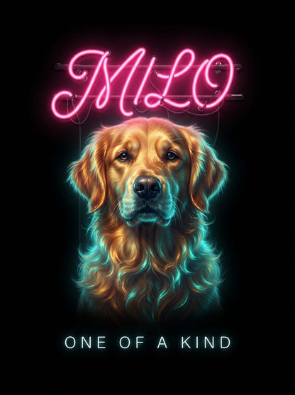The Neon Pet Canvas Wall Art