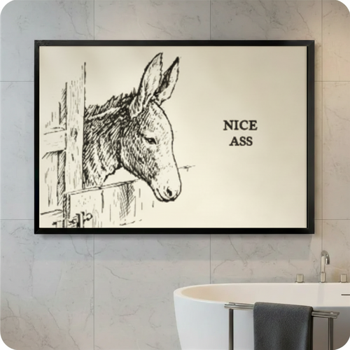 Nice Ass Donkey Funny Quote Canvas Art Wall Art