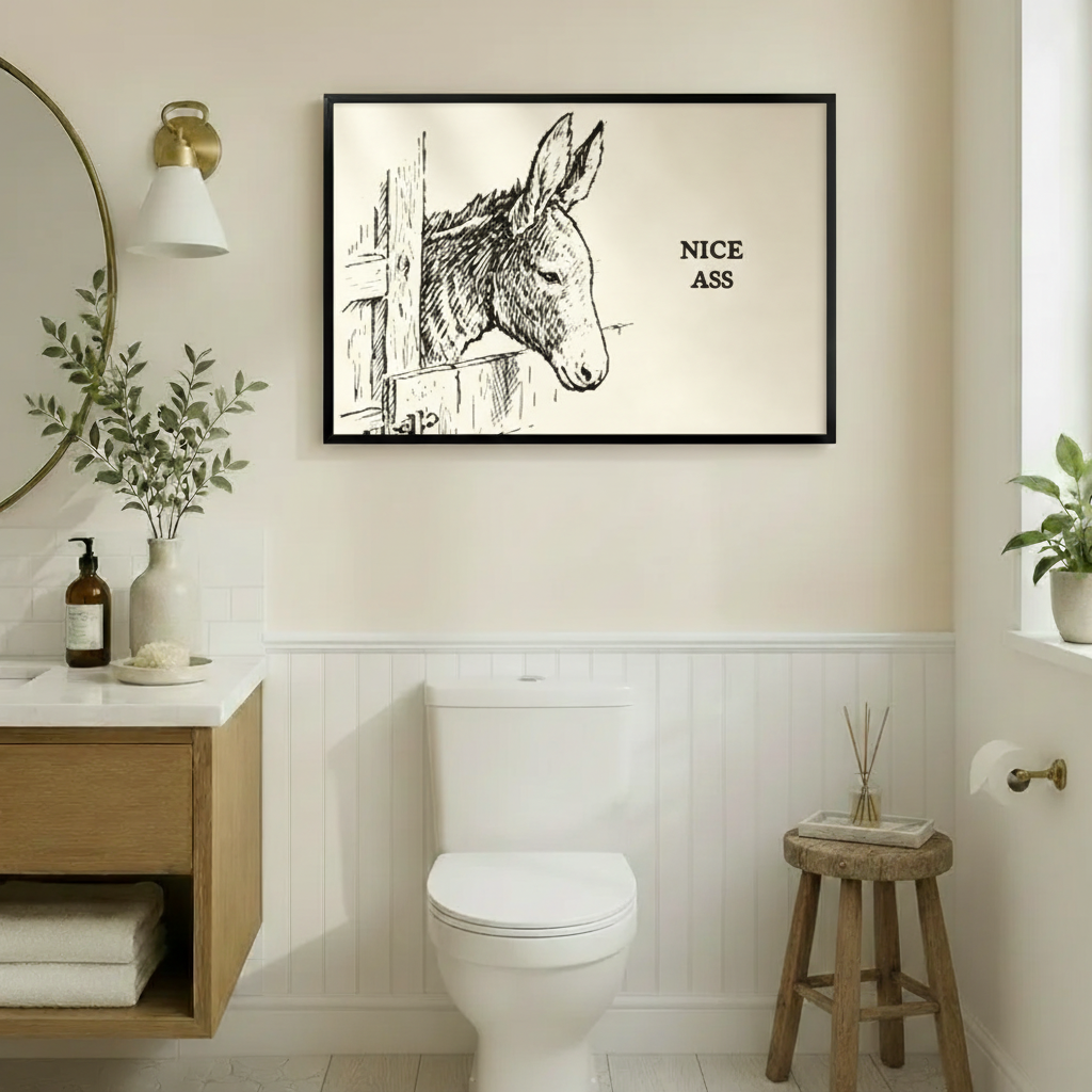 Nice Ass Donkey Funny Quote Canvas Art Wall Art