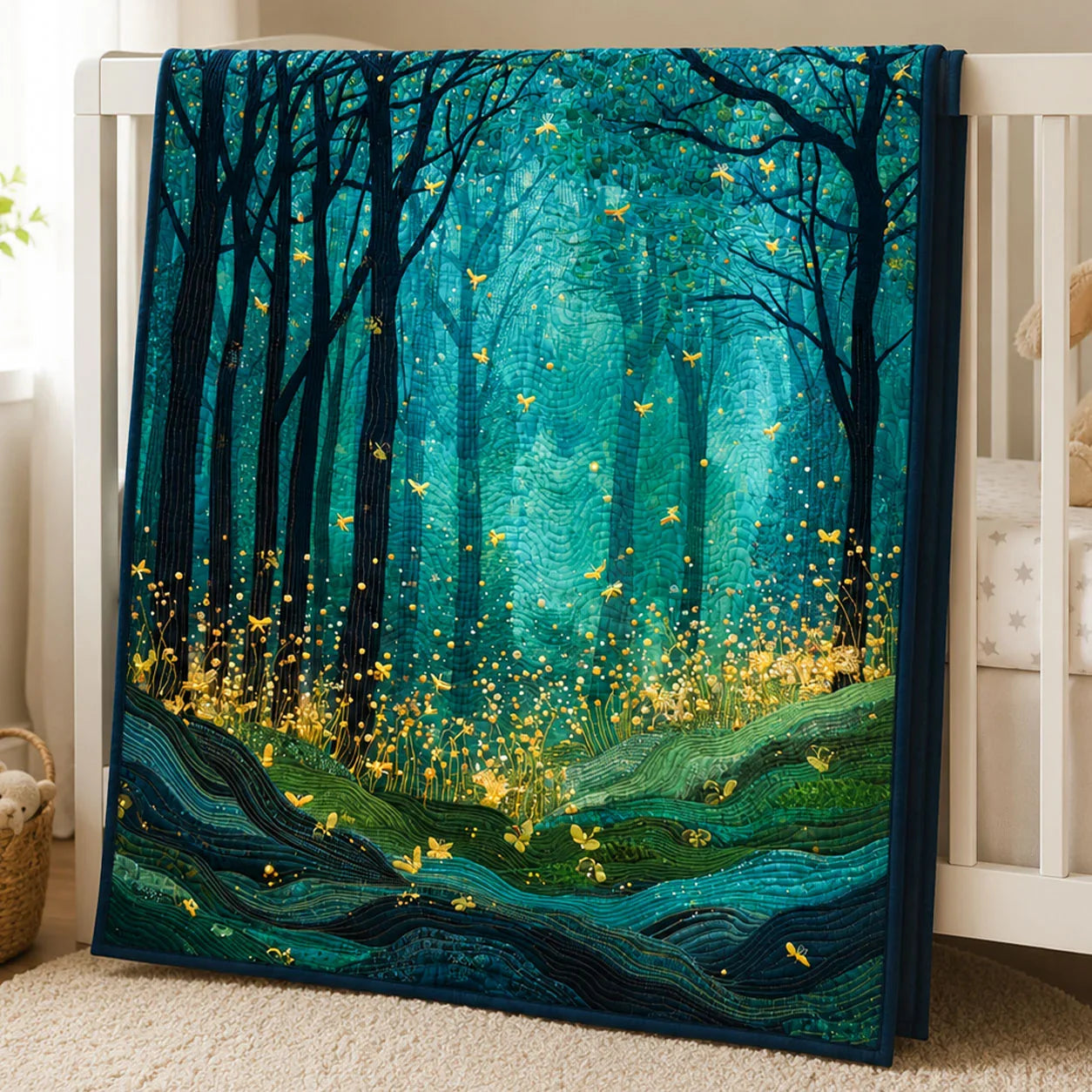 Night Lights Quilt Blanket - Quilted Blanket by Wild and Way