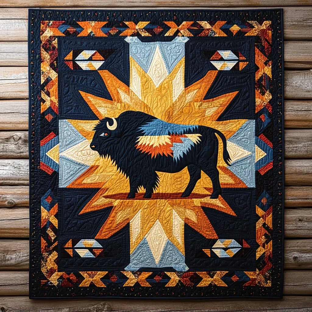 Nightflare Bison Quilt Blanket