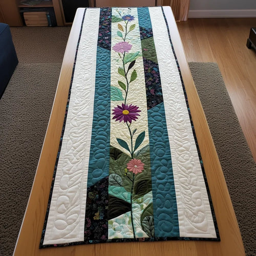 Nighty Daisy Quilted Table Runner