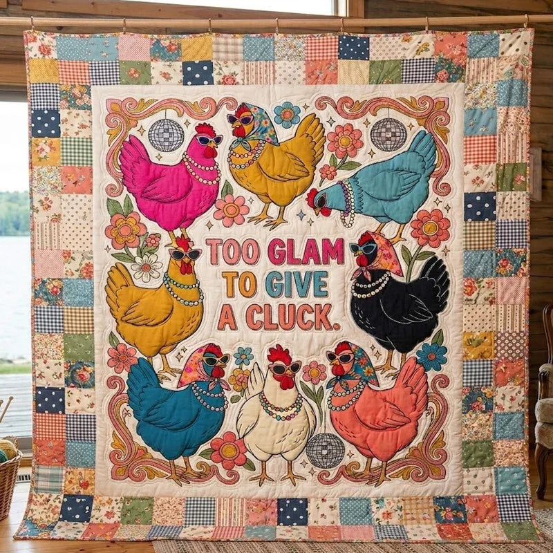 No Clucks Quilt Blanket - Quilted Blanket by Wild and Way