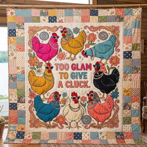 No Clucks Quilt Blanket - Quilted Blanket by Wild and Way