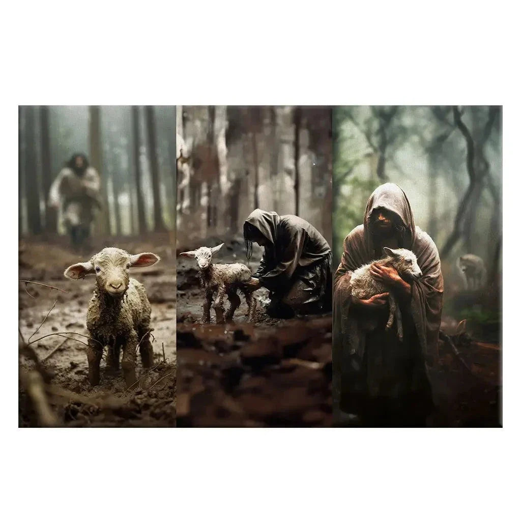 no text he ran he rescued he carried wall art canvas print (Landscape) (view 7)