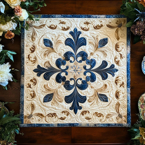 Noble Bloom Quilted Table Topper