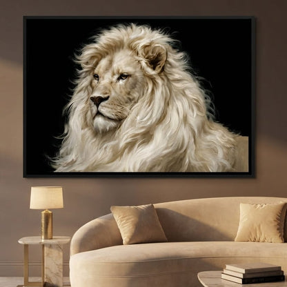 Noble Lion Mane of the Silent Plains Canvas Wall Art
