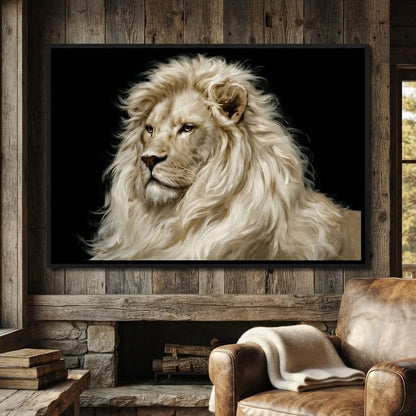 Noble Lion Mane of the Silent Plains Canvas Wall Art