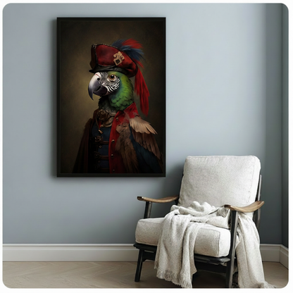 Victorian Parrot General Portrait Canvas Art Wall Art