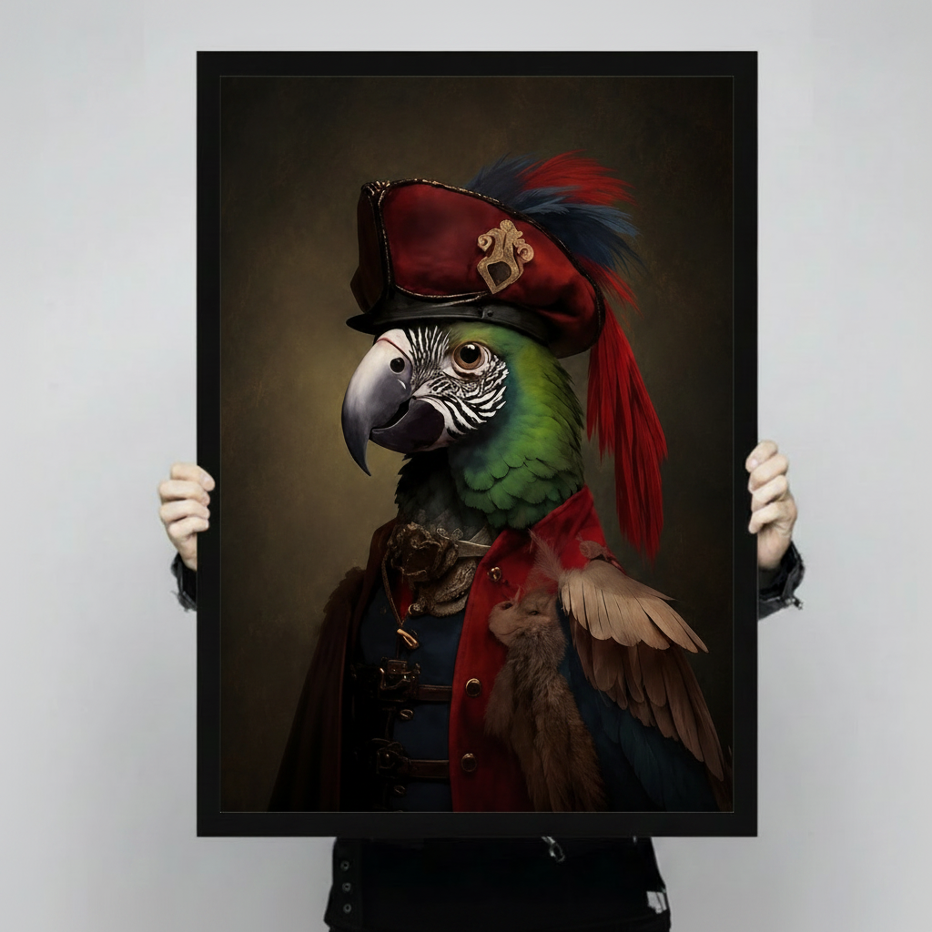 Victorian Parrot General Portrait Canvas Art Wall Art