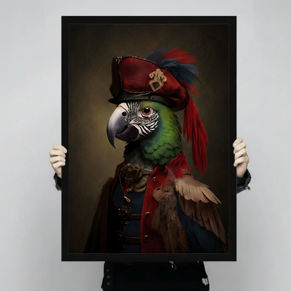Victorian Parrot General Portrait Canvas Art Wall Art