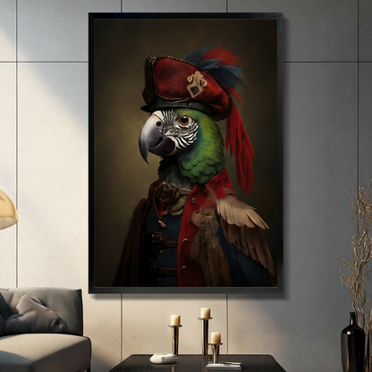 Victorian Parrot General Portrait Canvas Art Wall Art