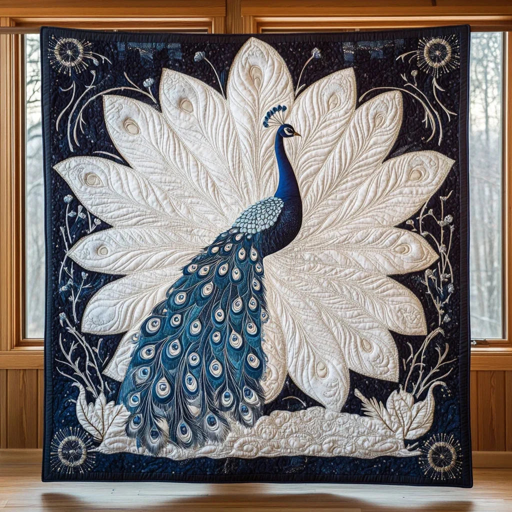 Noble Spirit Peacock Quilt Blanket