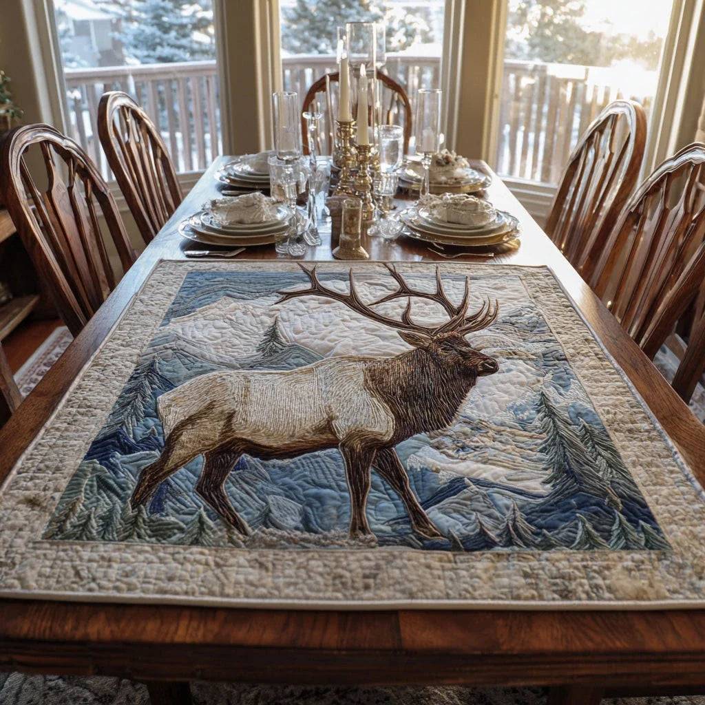 Noble Stag Quilted Table Topper