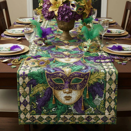 Nola Masquerade Quilted Table Runner