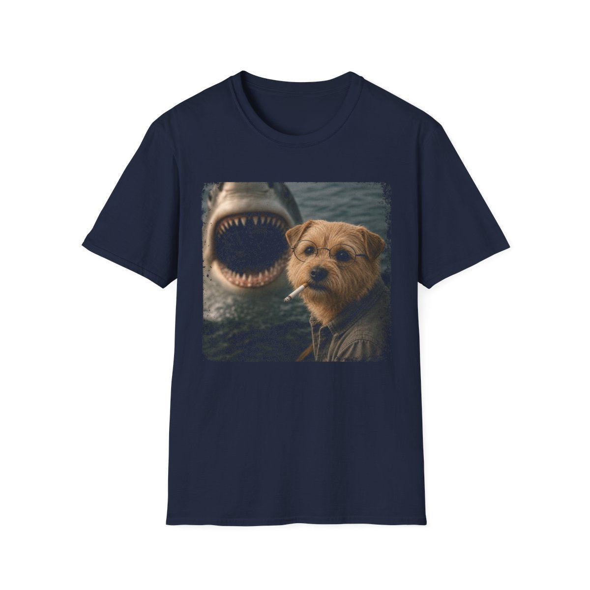 Norfolk Terrier and Shark Tee