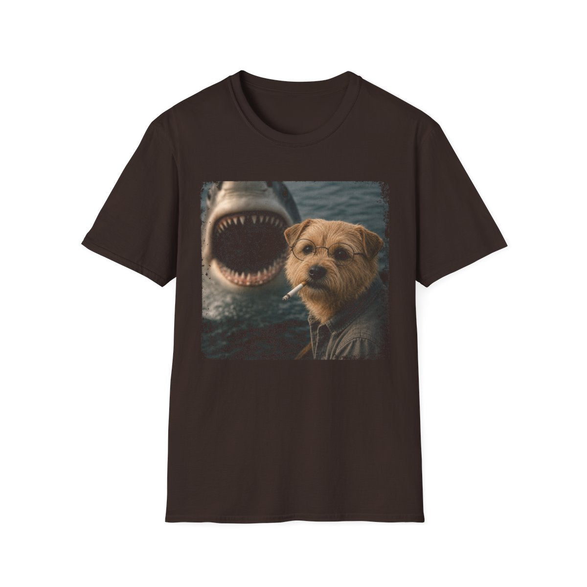 Norfolk Terrier and Shark Tee