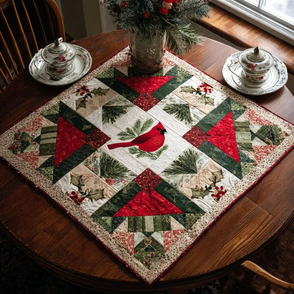North Pole Glow Quilted Table Topper