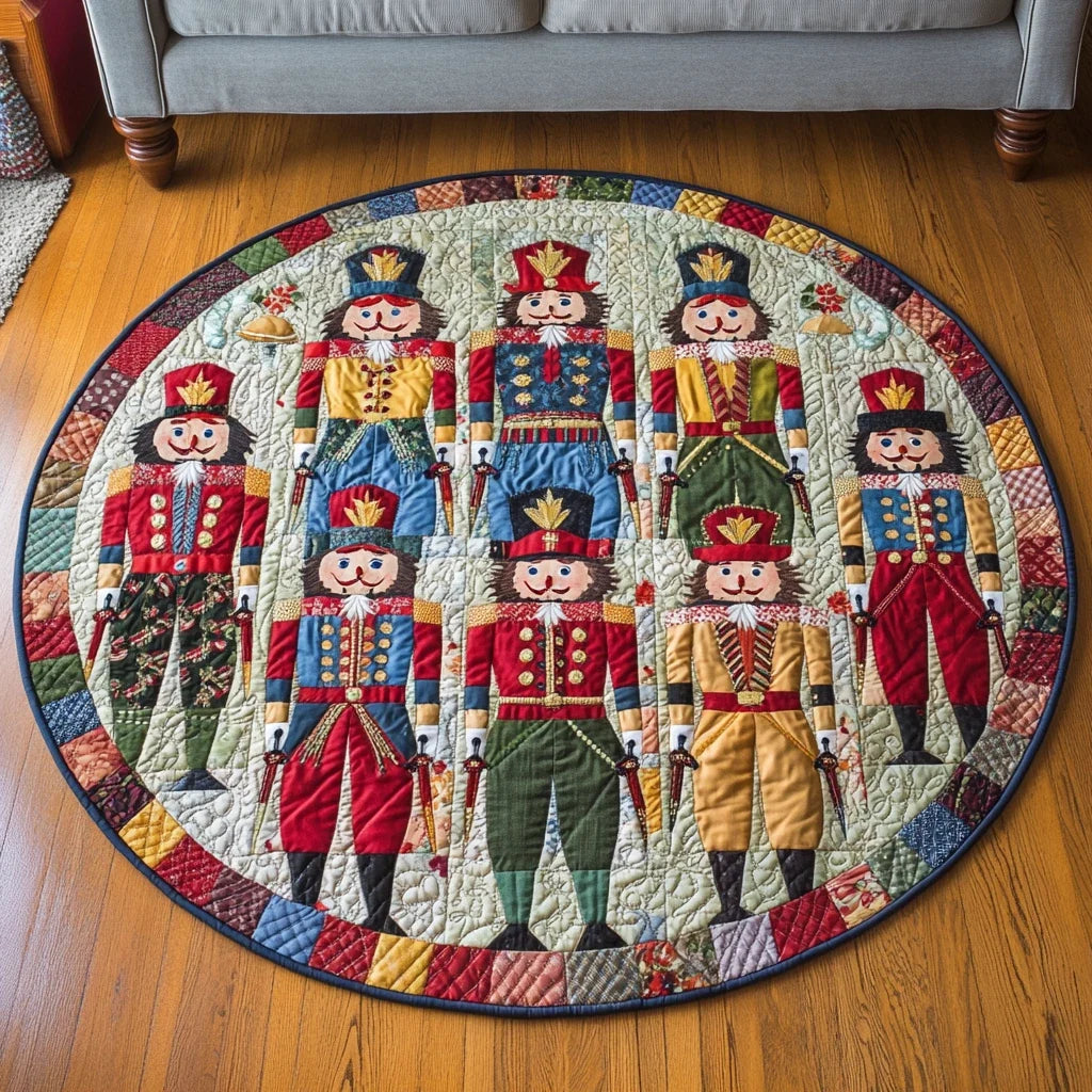North Pole Nights Quilted Round Mat