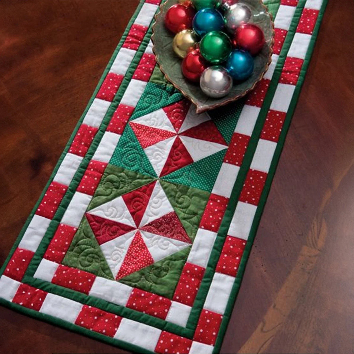 North Pole Road Quilted Table Runner