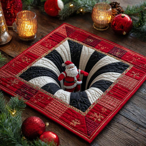 North Pole Spiral Quilted Table Topper