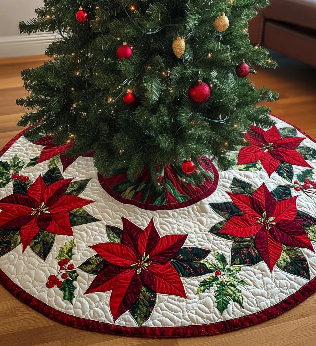 North Star Nook Quilted Christmas Tree Skirt