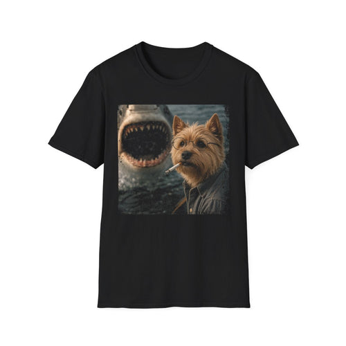 Norwich Terrier and Shark Tee