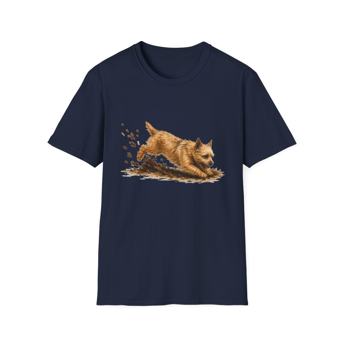 Norwich Terrier Excavating Mode On Tee