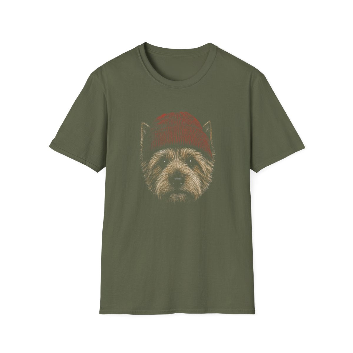 Norwich Terrier In Beanie Tee