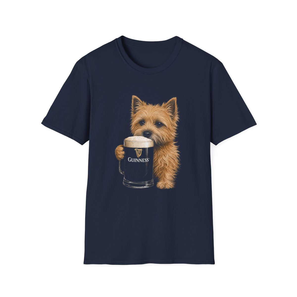 Norwich Terrier With A Pint Tee