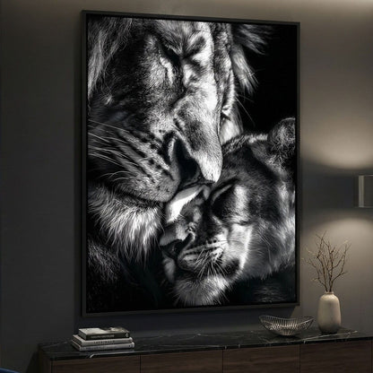 Lion's Bond Canvas Wall Art