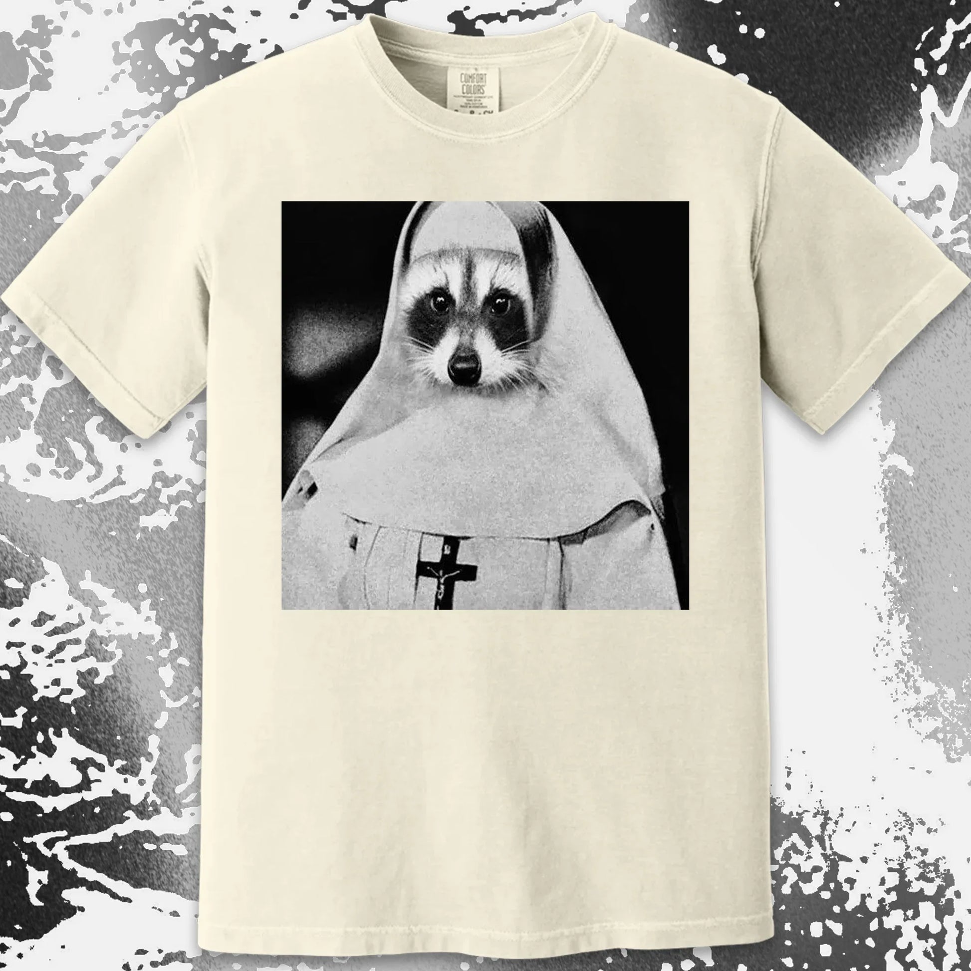 Creepy Nun Raccoon Shirt – Dark Surreal Gothic Tee, funny meme tee gift (view 18)