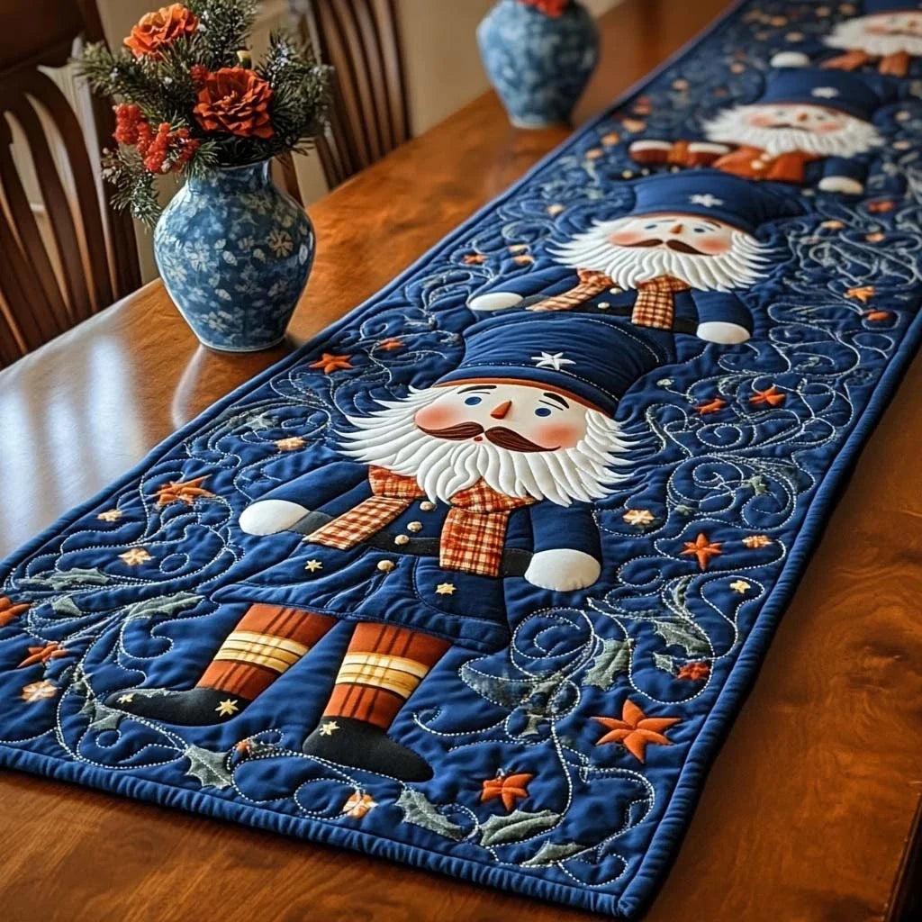 Nutcracker Charm Quilted Table Runner