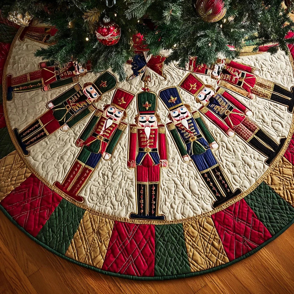Nutcracker Classic Christmas Quilted Tree Skirt