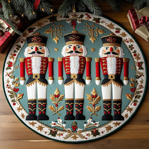 Nutcracker Elegance Quilted Round Mat