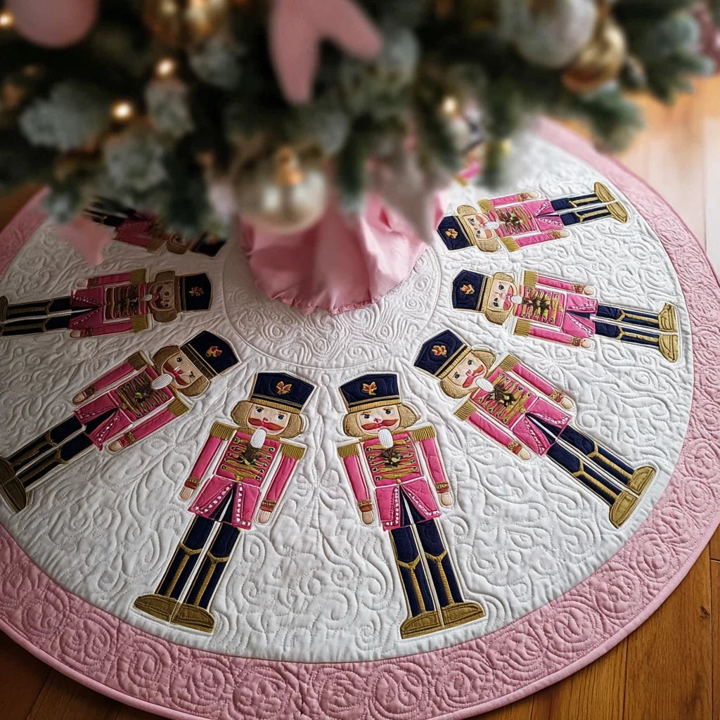 Nutcracker Joy Christmas Quilted Tree Skirt
