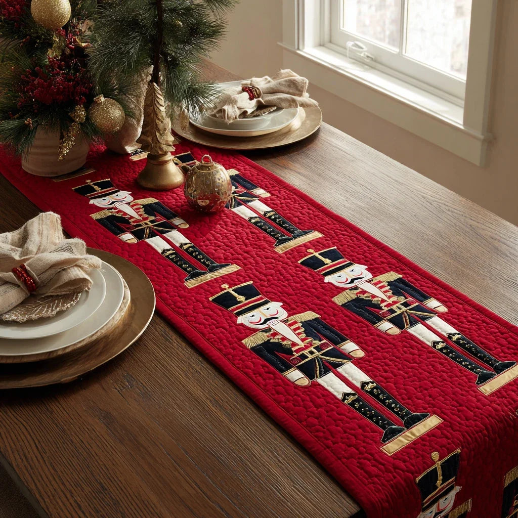 Nutcracker Joy Quilted Table Runner